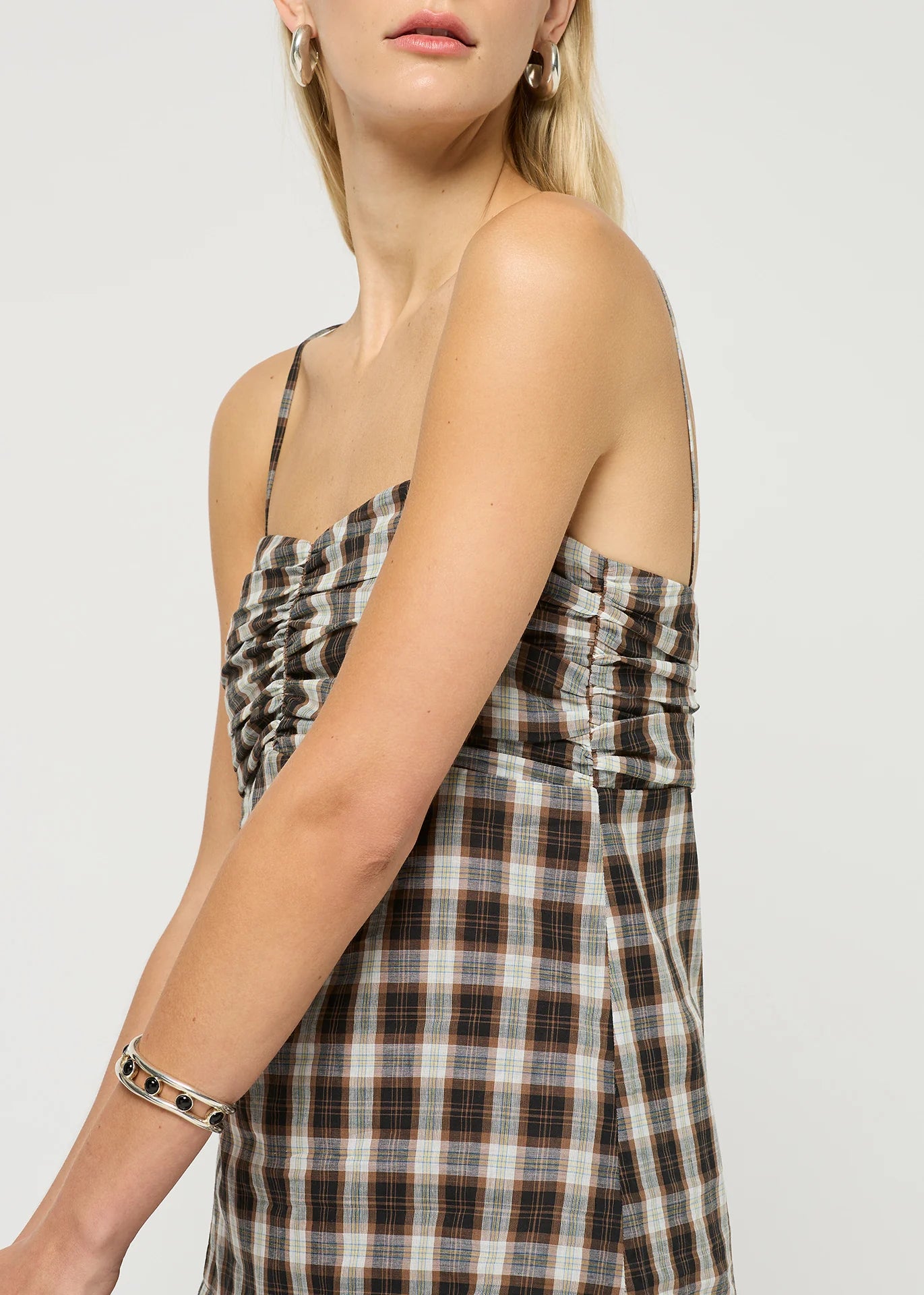 RUCHED CAMI TARTAN