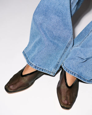 MAISON SLIPPER BLACK MESH