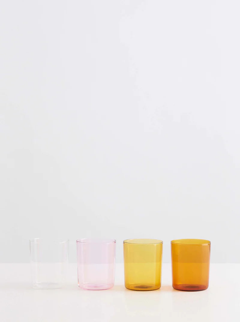 4 GOBLETS LARGE SUMMER SET