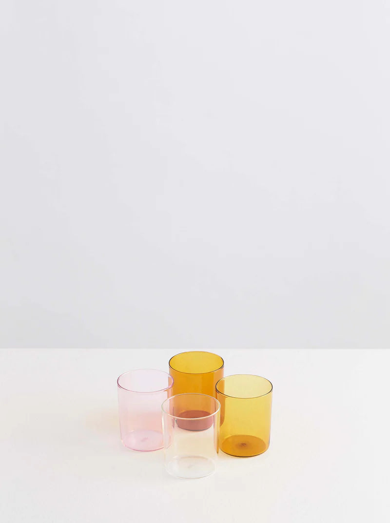 4 GOBLETS LARGE SUMMER SET