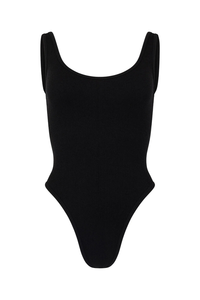 CLASSIC WOOL BODYSUIT BLACK - NAGNATA