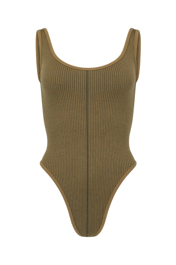 CLASSIC WOOL BODYSUIT FENNEL - NAGNATA