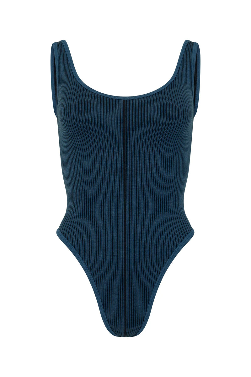 CLASSIC WOOL BODYSUIT OCEAN - NAGNATA