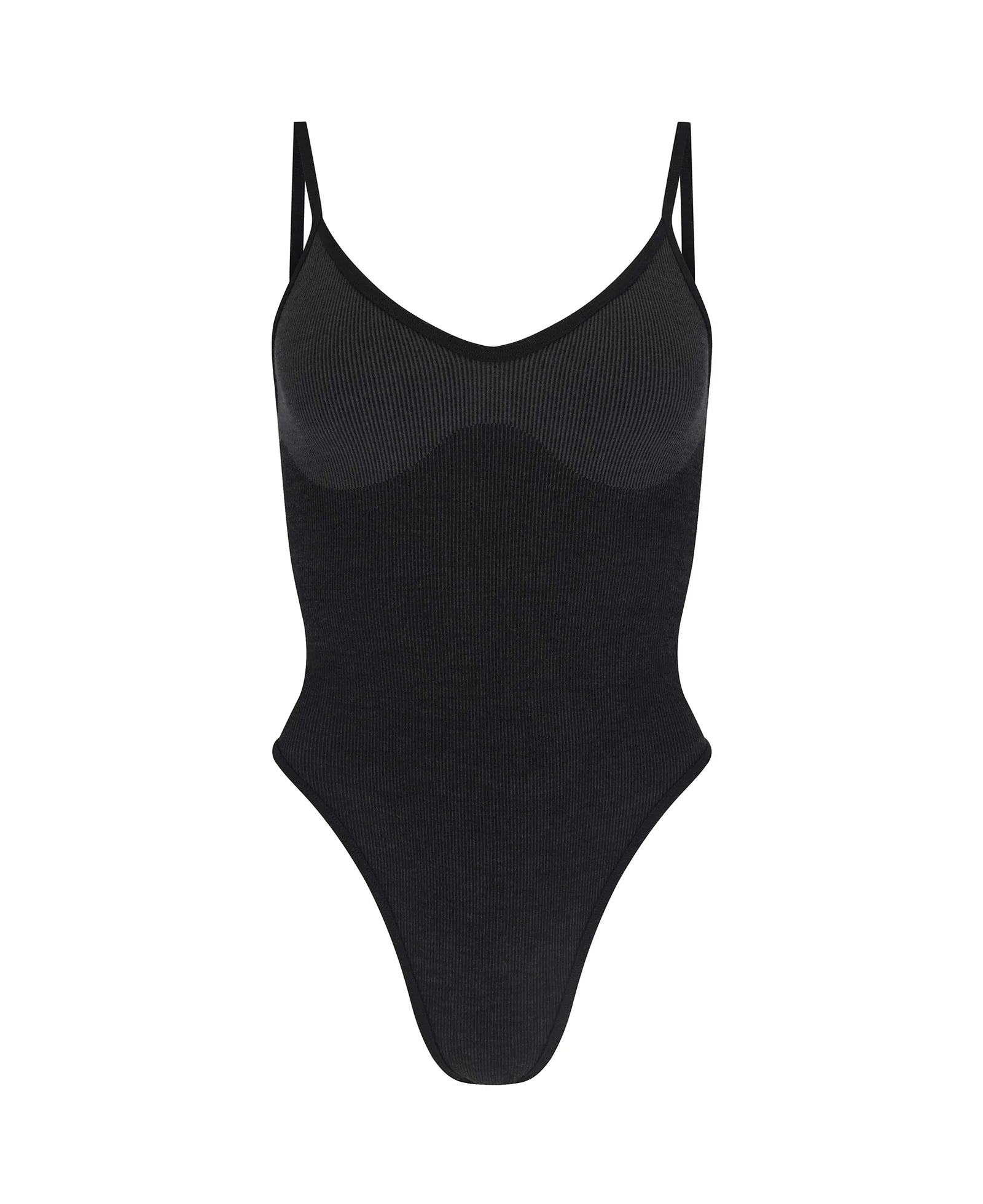 TRI WOOL BODYSUIT OBSIDIAN