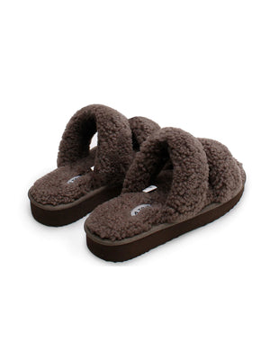 PLATFORM SLIPPER TRUFFLE