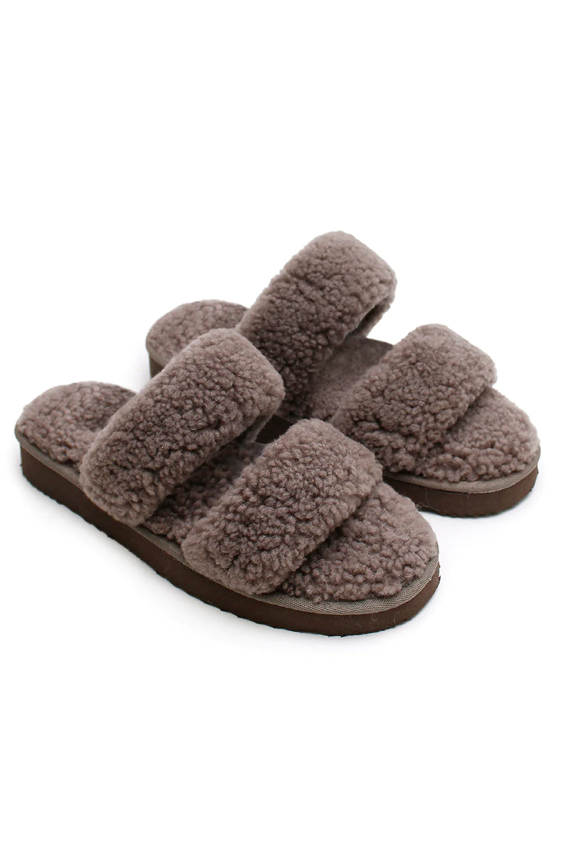 PLATFORM SLIPPER TRUFFLE - LA TRIBE