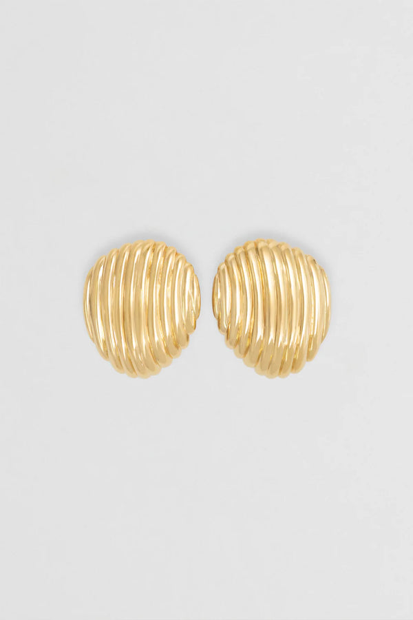 PALOMA DOME EARRINGS LARGE GOLD - FLASH JEWELLERY