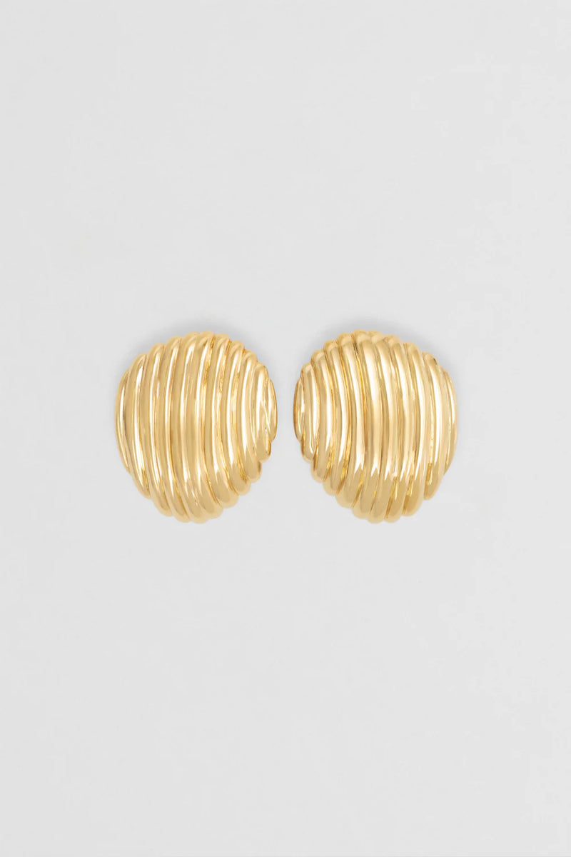 PALOMA DOME EARRINGS LARGE GOLD - NINA GORDON