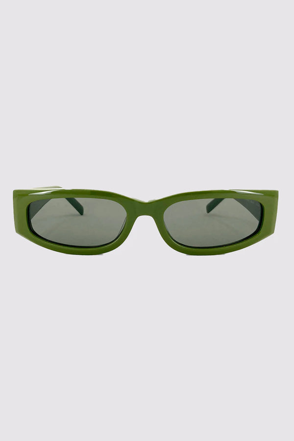 EVERYDAY RECTANGLE SUNGLASSES OLIVE - ST.AGNI