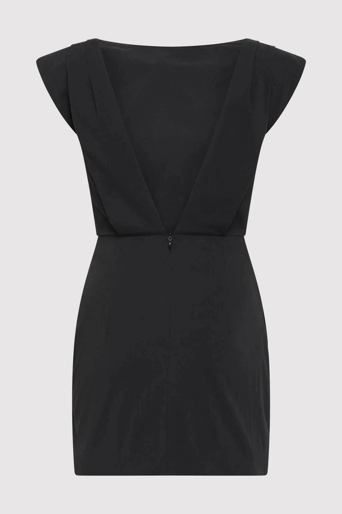 BATEAU TUCK MINI DRESS BLACK