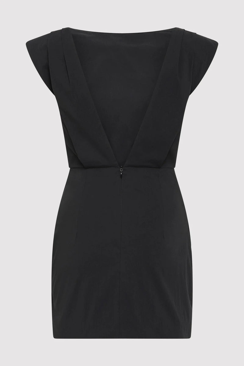 BATEAU TUCK MINI DRESS BLACK - ST.AGNI