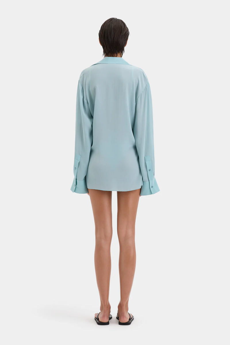 FRESCA SHIRT DRESS WASHED BLUE - SIR