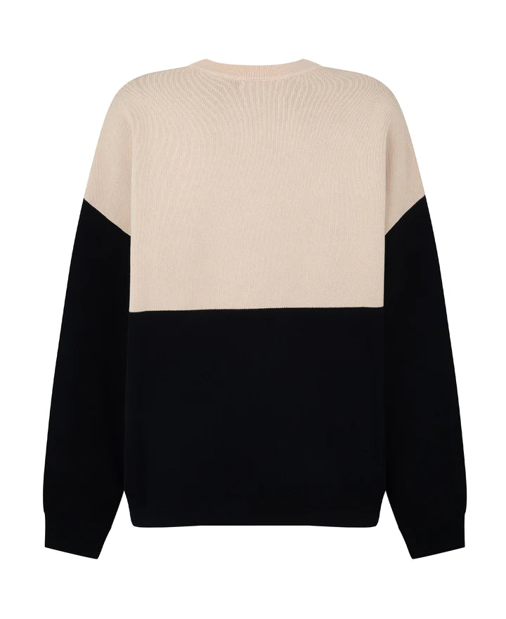 BALANCED CREW NECK BLACK/SANDSTONE – Nu Onda