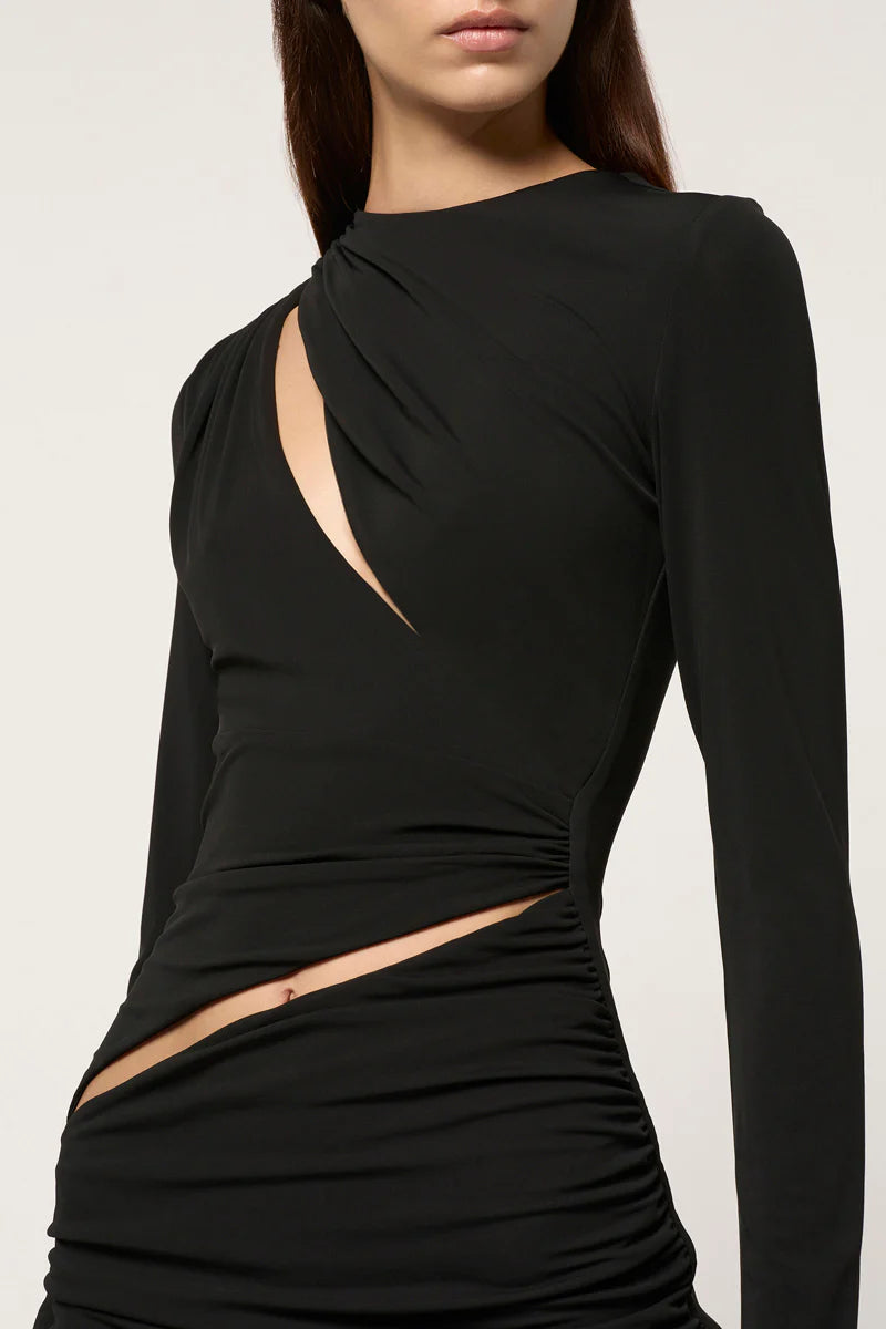 CUTS BOTH WAYS MAXI DRESS BLACK