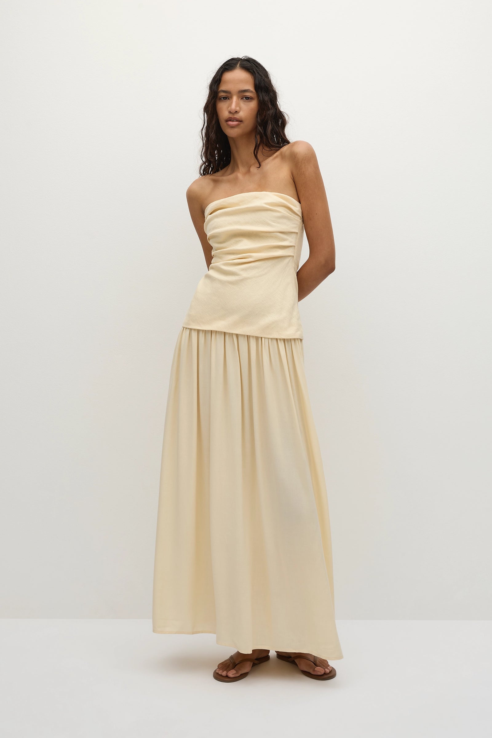 HEDY MAXI DRESS BUTTER