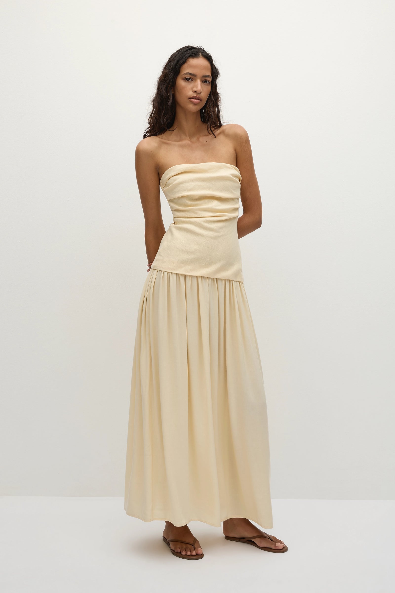 HEDY MAXI DRESS BUTTER
