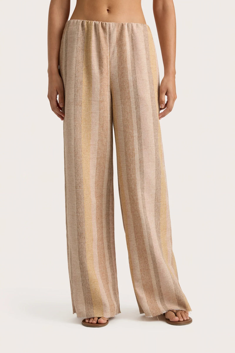 SAO PAULO TROUSER TERRACOTTA STRIPE - FAITHFULL THE BRAND