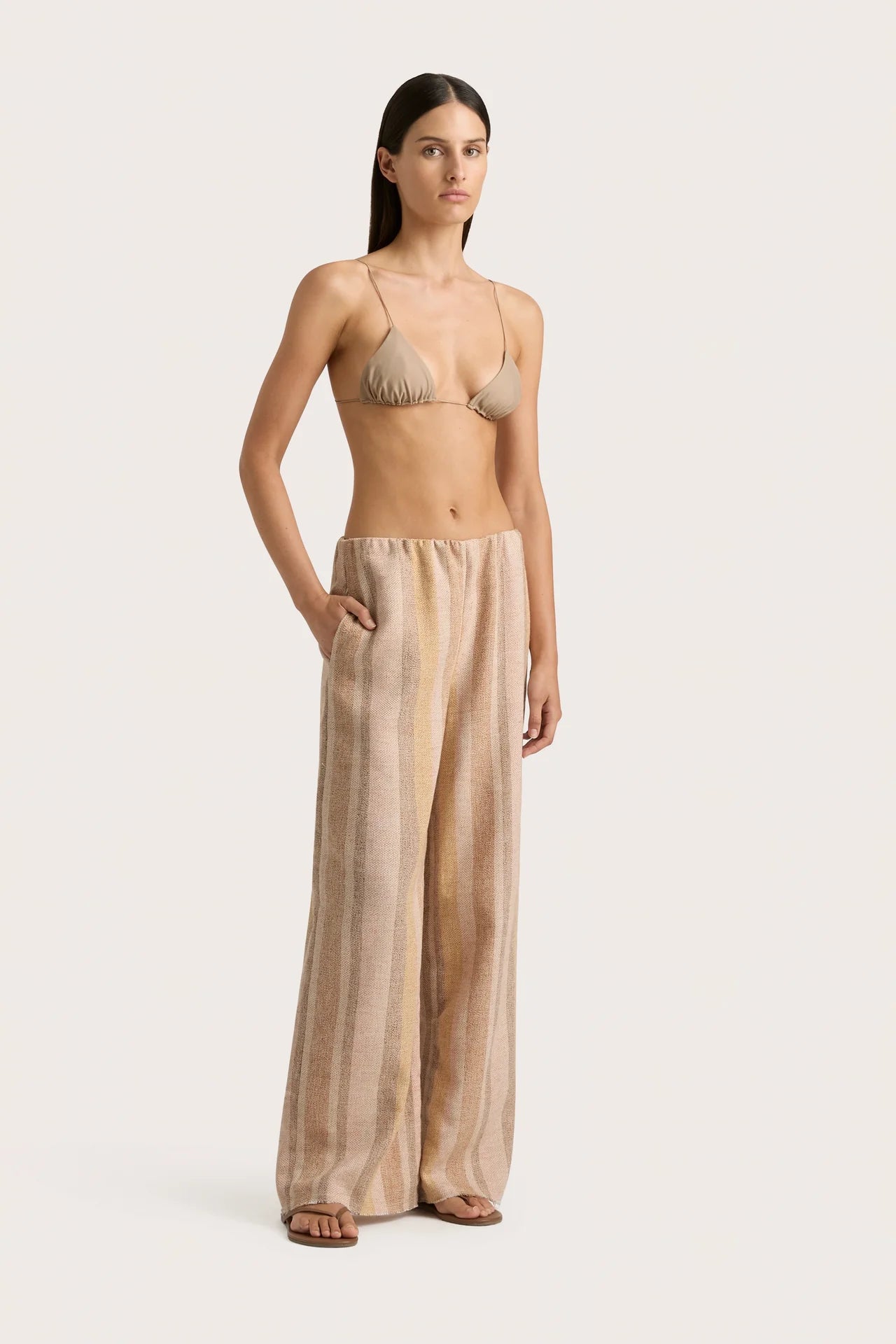 SAO PAULO TROUSER TERRACOTTA STRIPE