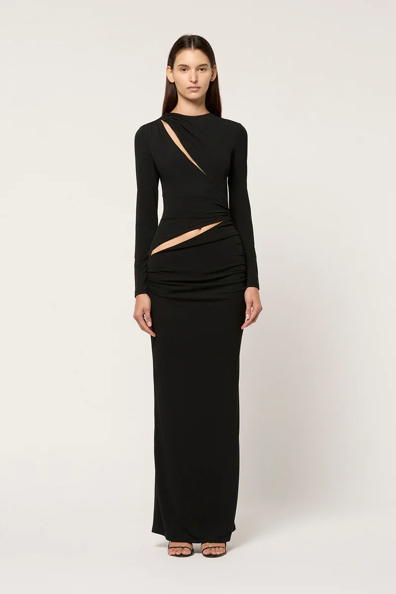 CUTS BOTH WAYS MAXI DRESS BLACK