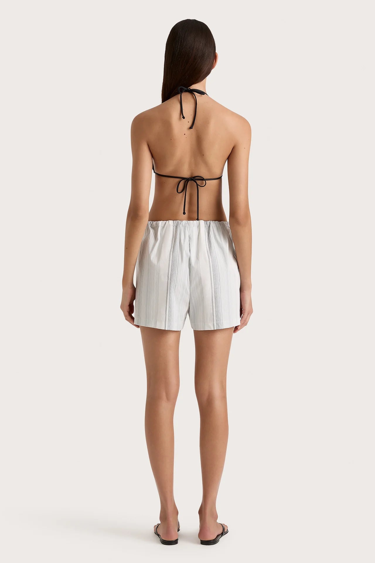 EN VAU SHORT STRIPED SOFT BLUE