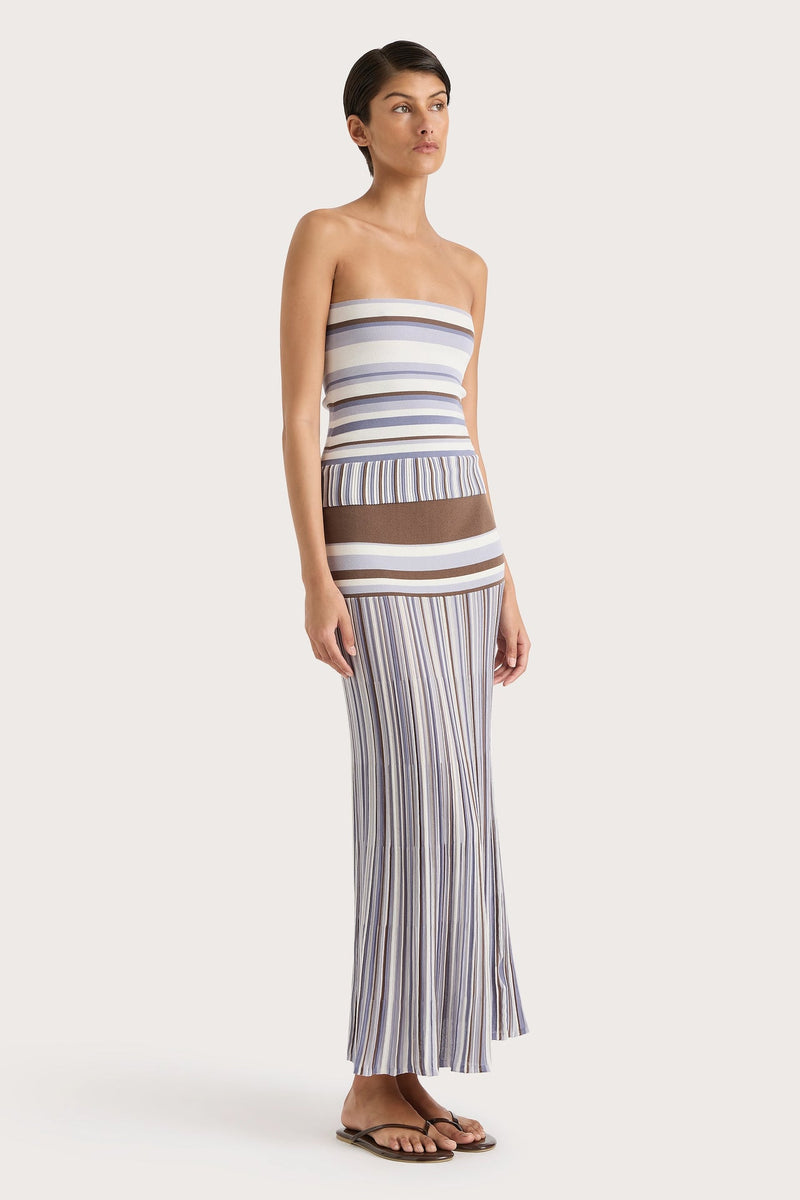 CITARA STRAPLESS TOP PALE BLUE STRIPE - FAITHFULL THE BRAND