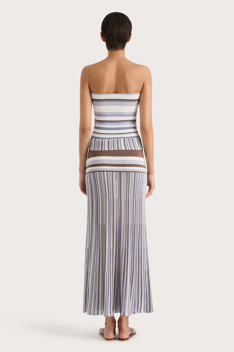 CITARA STRAPLESS TOP PALE BLUE STRIPE - FAITHFULL THE BRAND