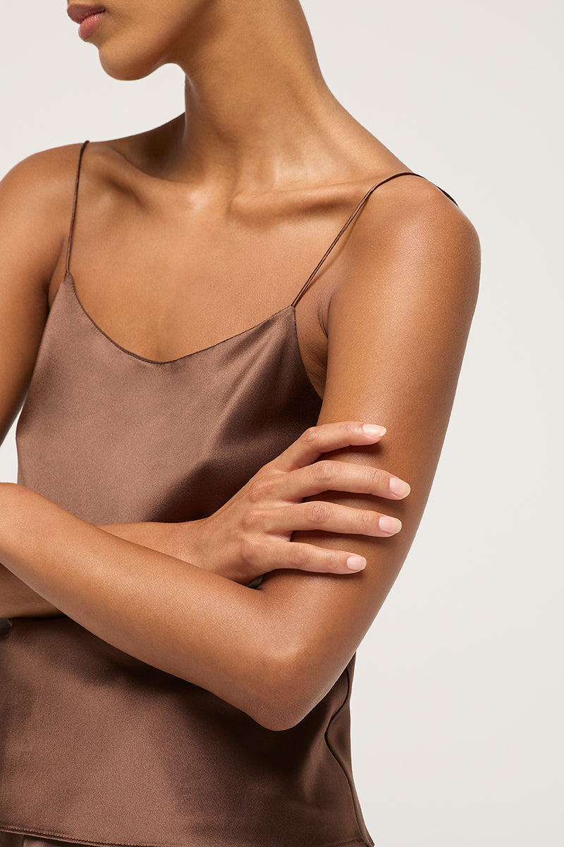 BIAS CAMISOLE BROWN