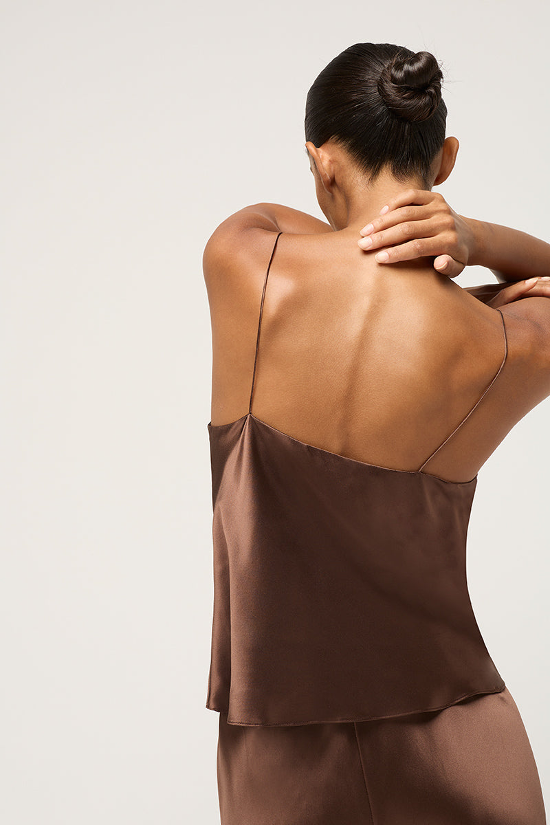 BIAS CAMISOLE BROWN - MICHAEL LO SORDO