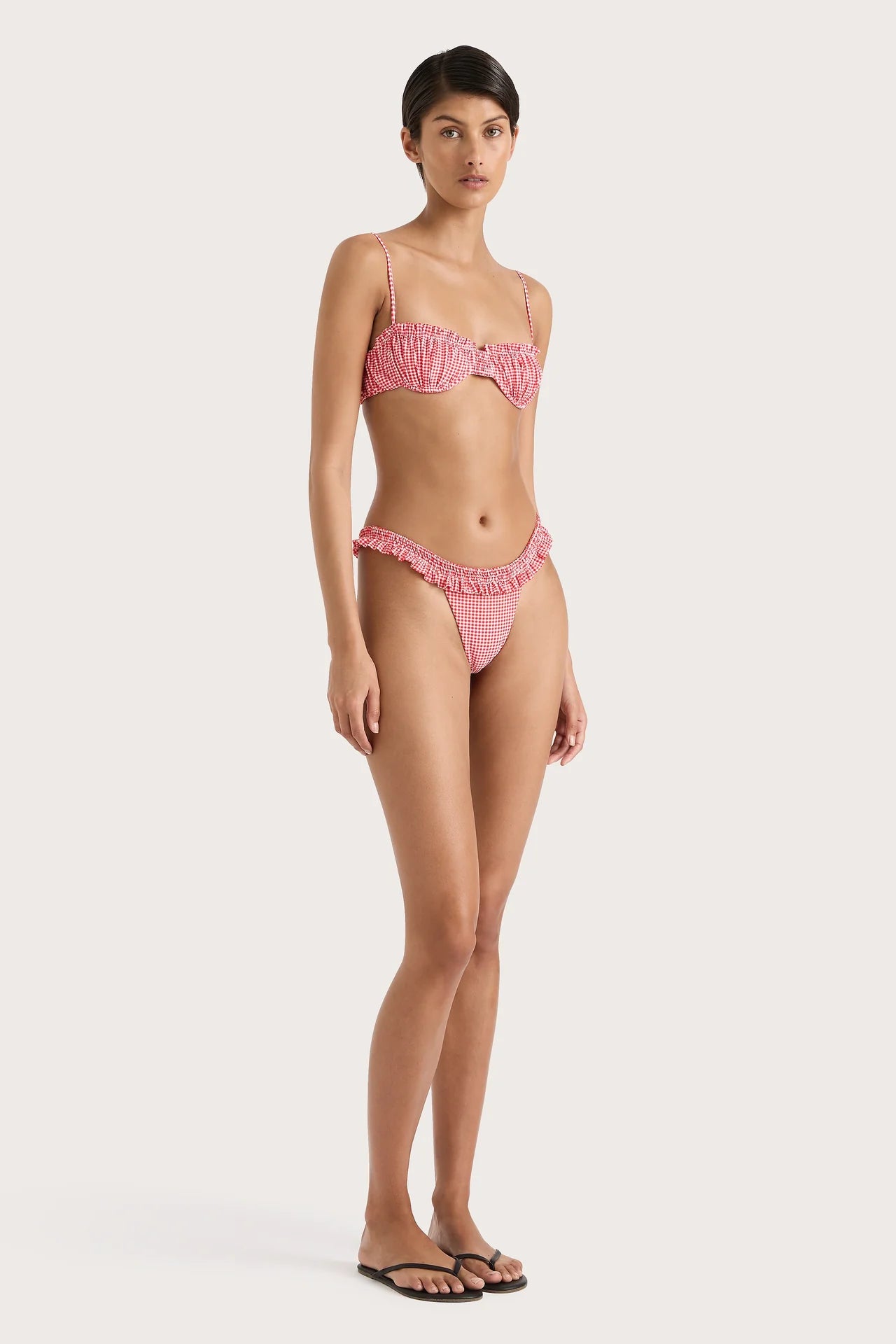 ESTEREL BIKINI BOTTOM GINGHAM RED