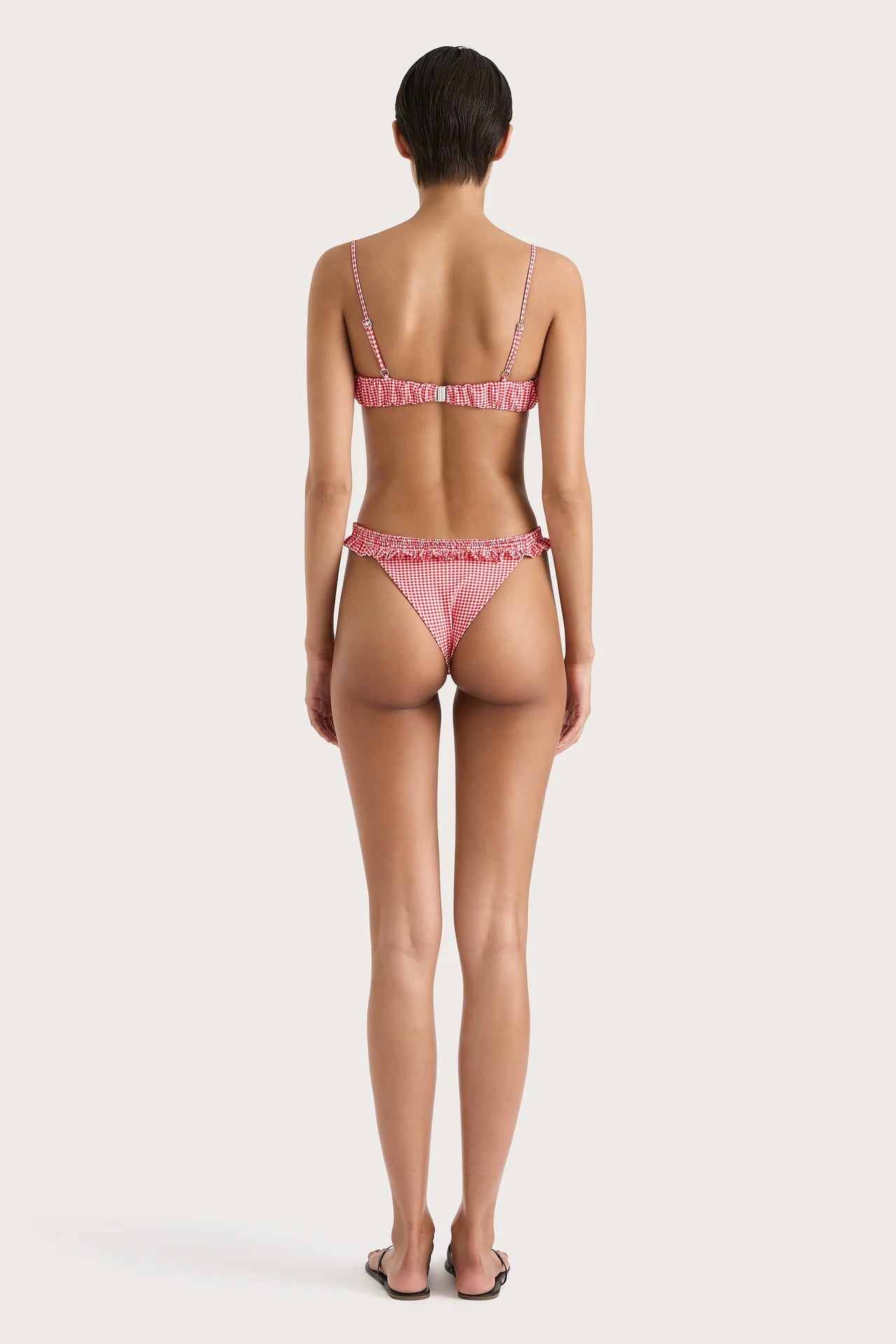 ESTEREL BIKINI TOP GINGHAM RED