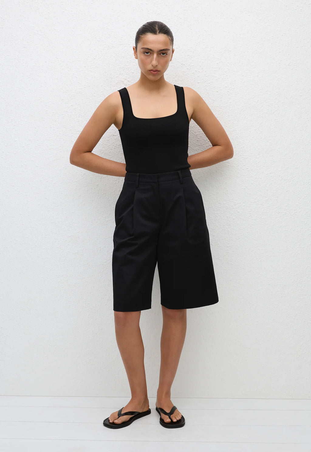 LONG CHINO SHORT BLACK