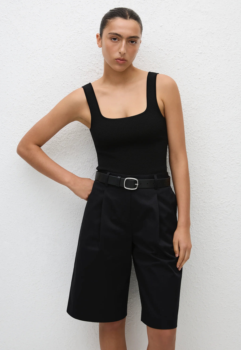 LONG CHINO SHORT BLACK