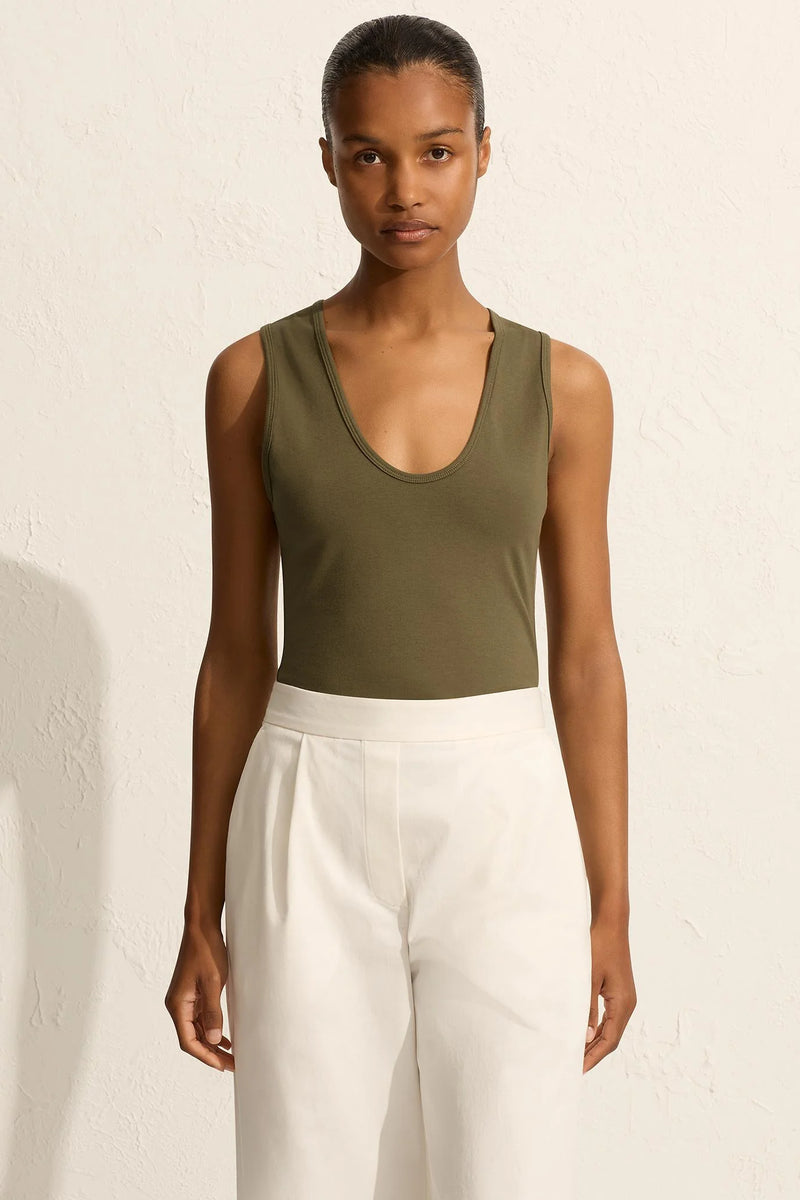 DEEP U TANK OLIVE - MATTEAU