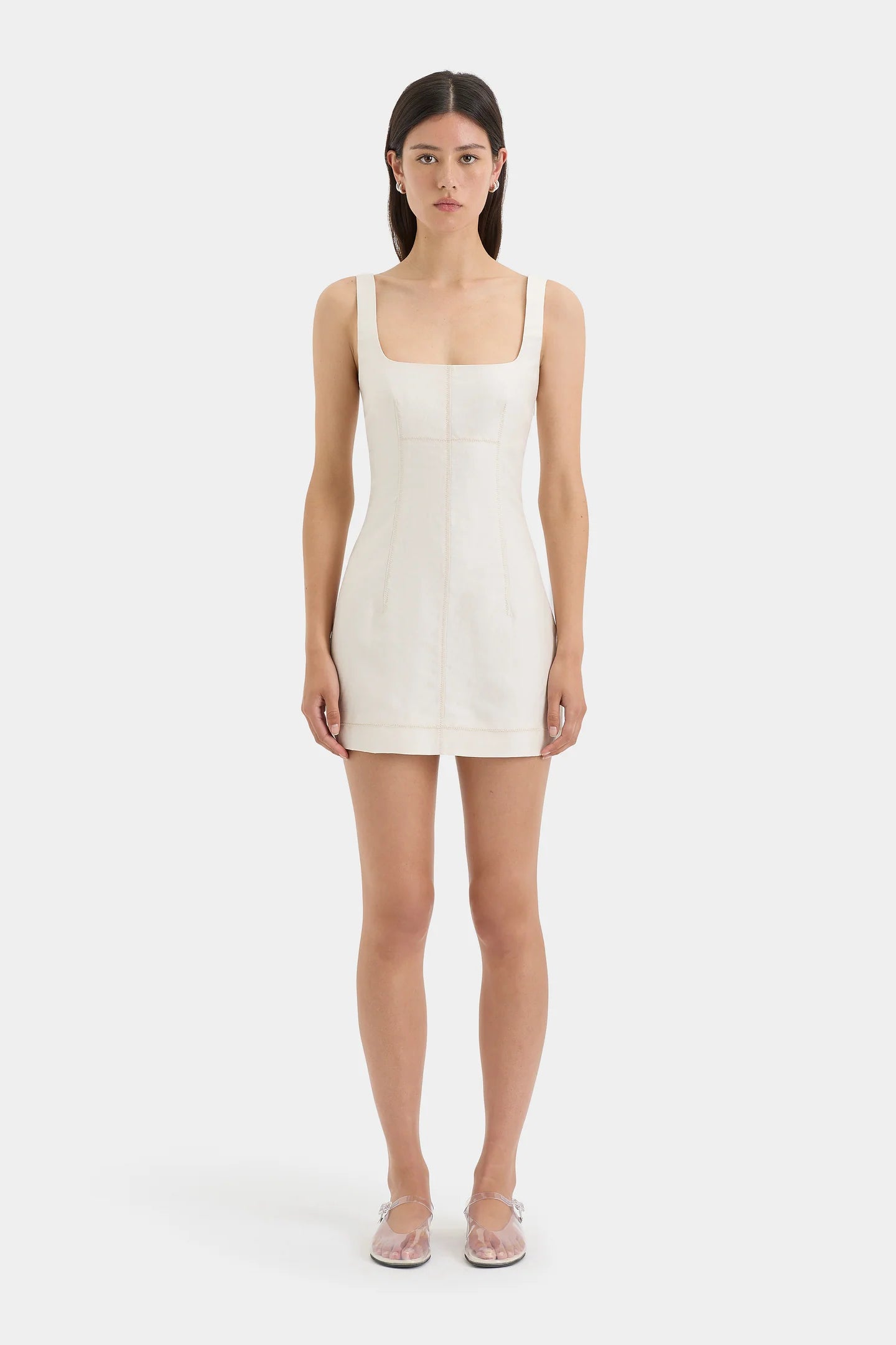 EMILIA CORSET MINI DRESS NATURAL