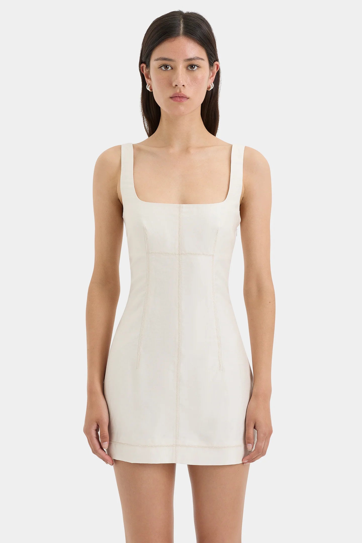 EMILIA CORSET MINI DRESS NATURAL
