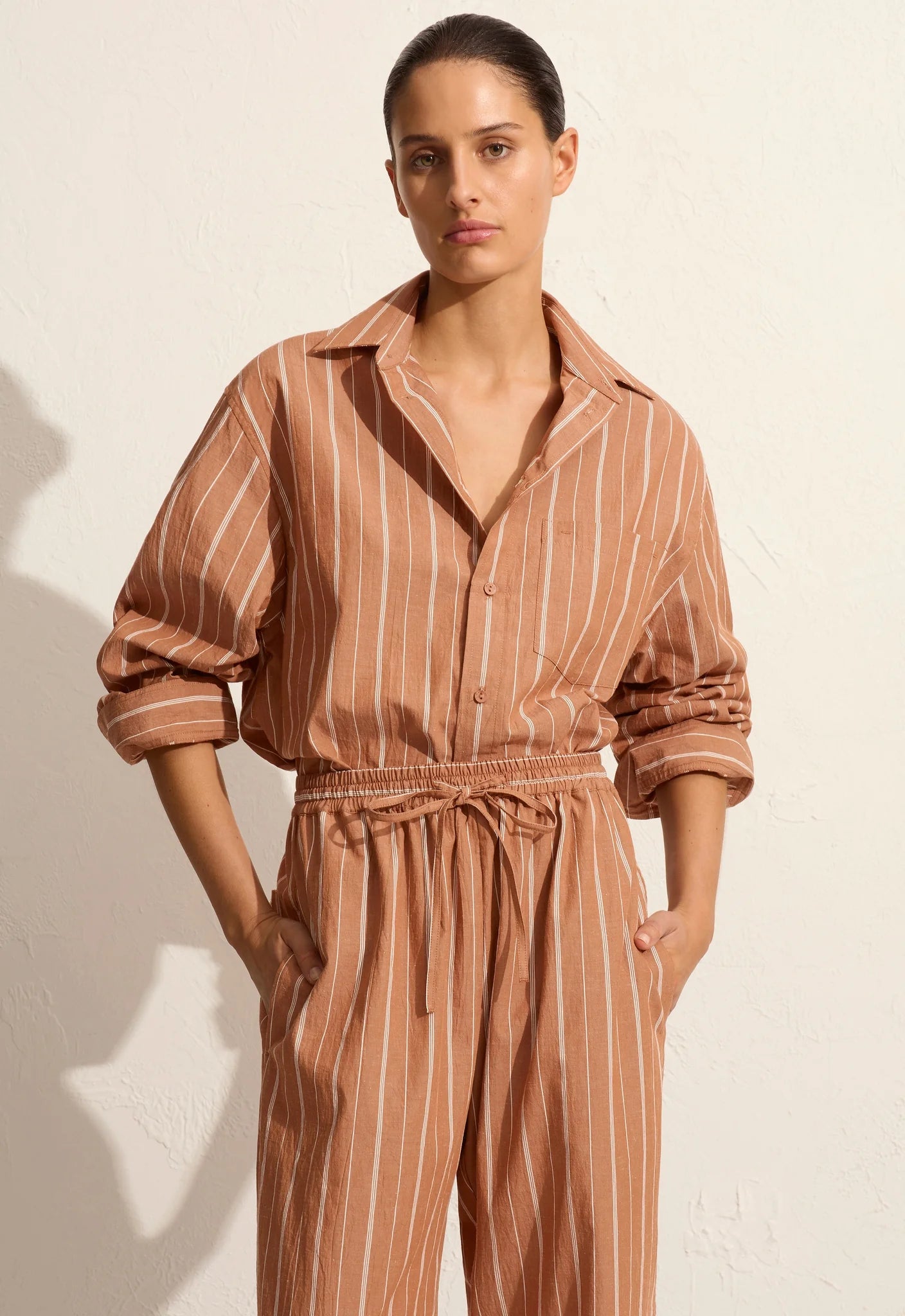 RELAXED STRIPED SHIRT DESERT STRIPE