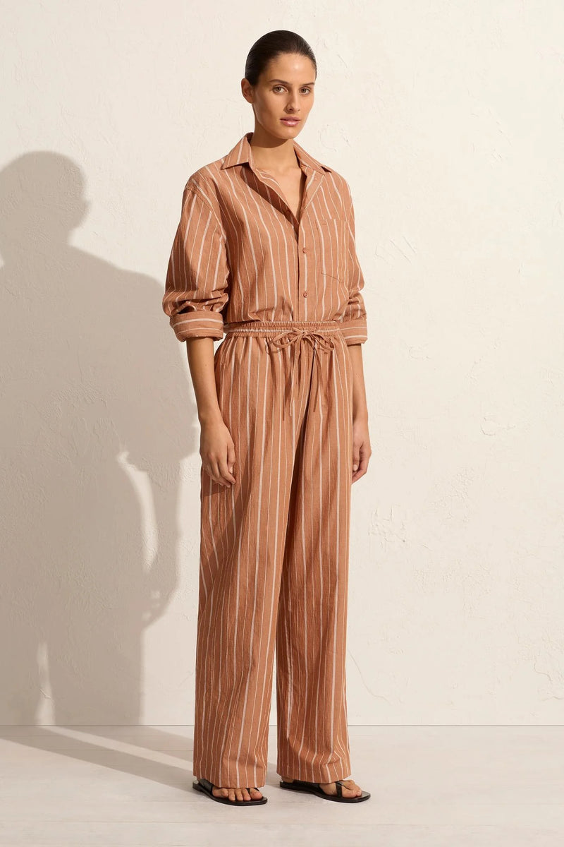 RELAXED STRIPE PANT DESERT STRIPE - MATTEAU