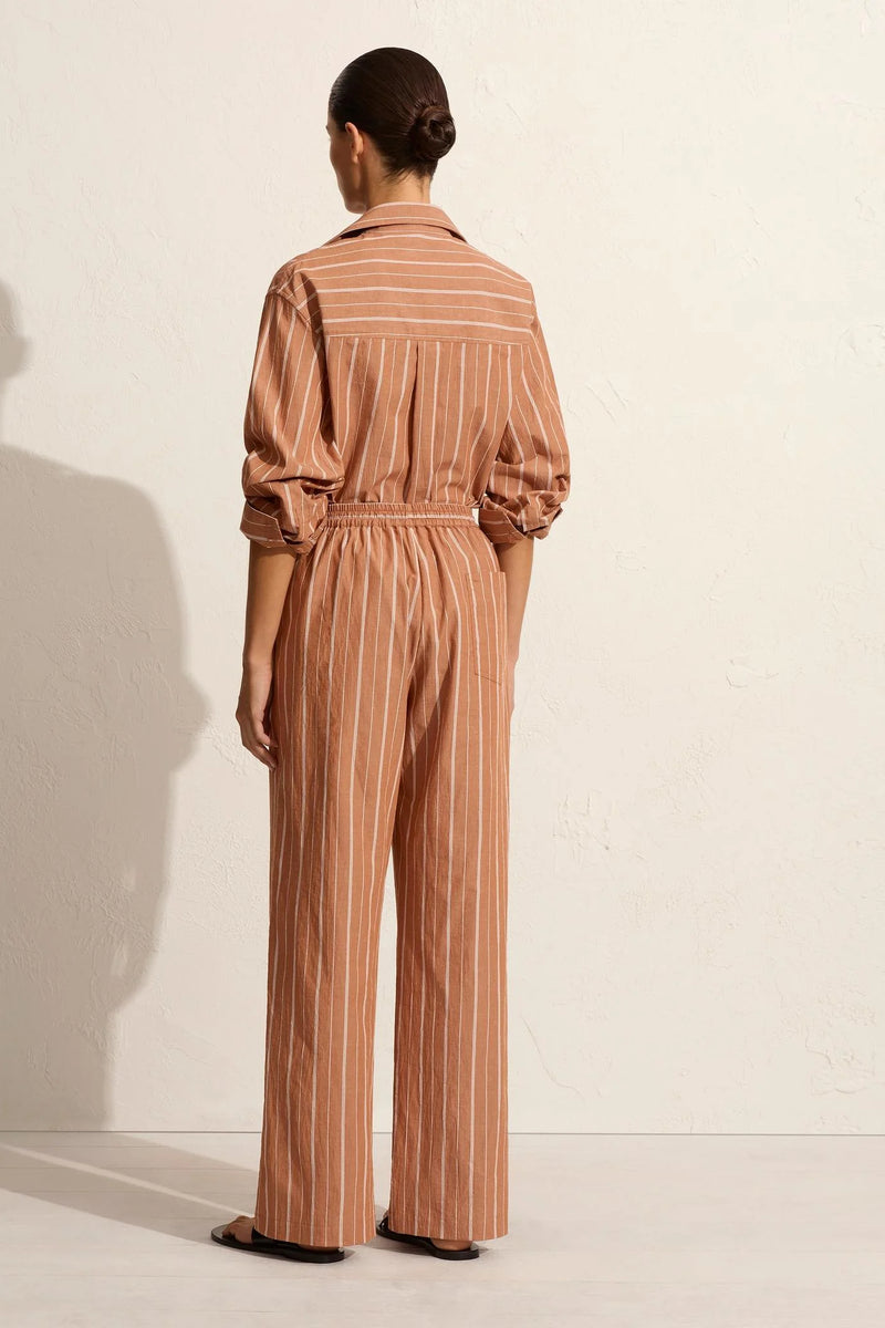 RELAXED STRIPE PANT DESERT STRIPE - MATTEAU