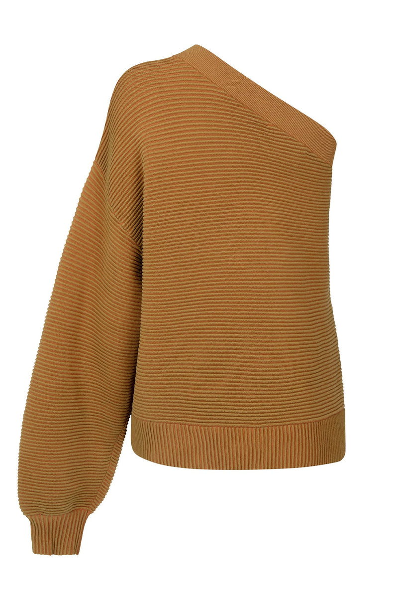 ORGANIC ASYM SWEATER FENNEL - NAGNATA