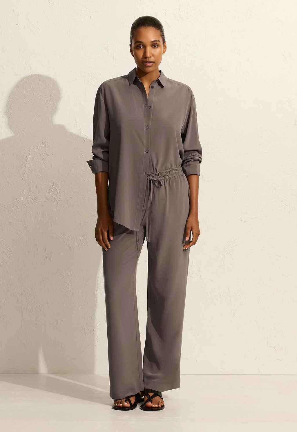 DRAWSTRING TROUSER SLATE
