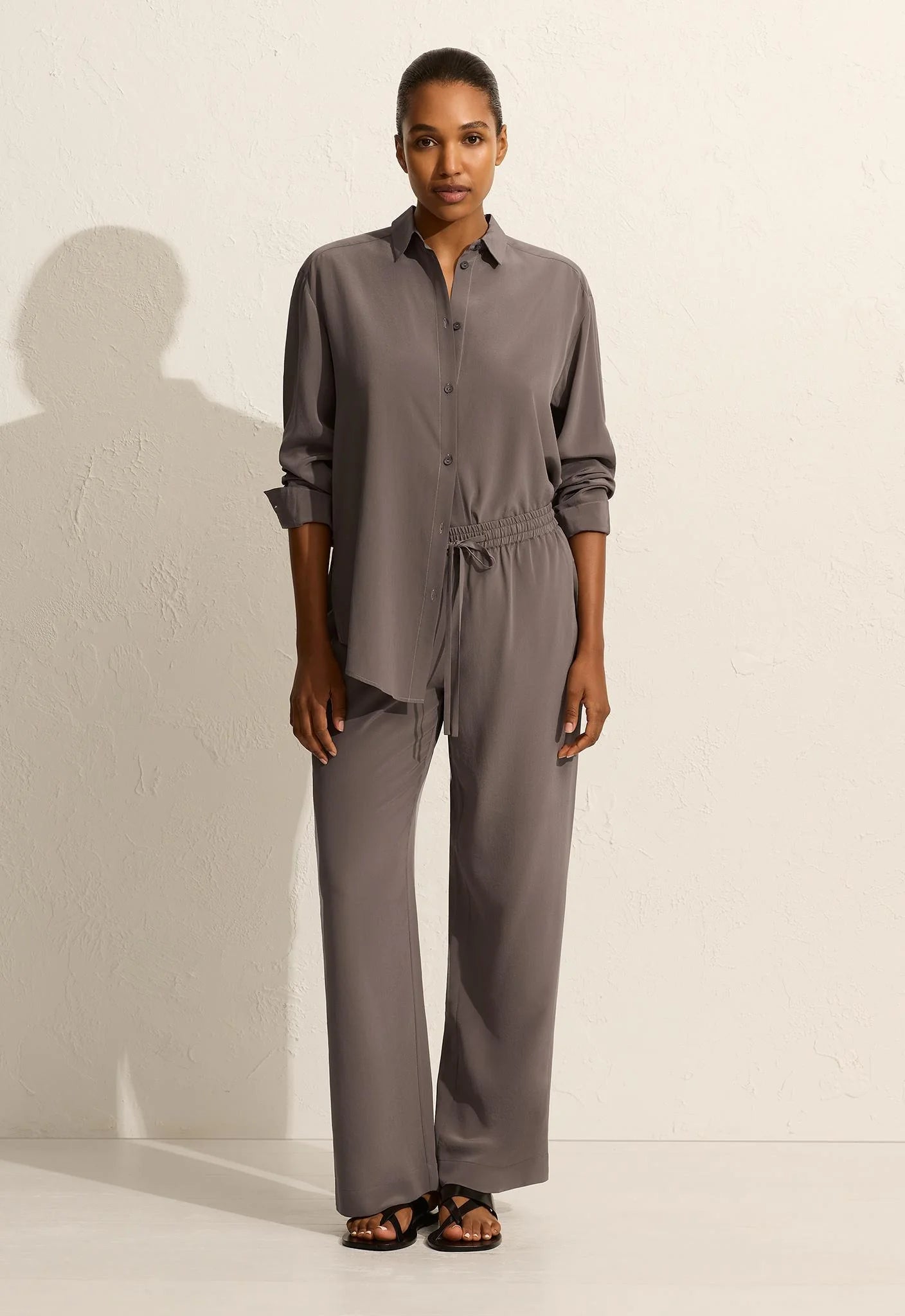 DRAWSTRING TROUSER SLATE