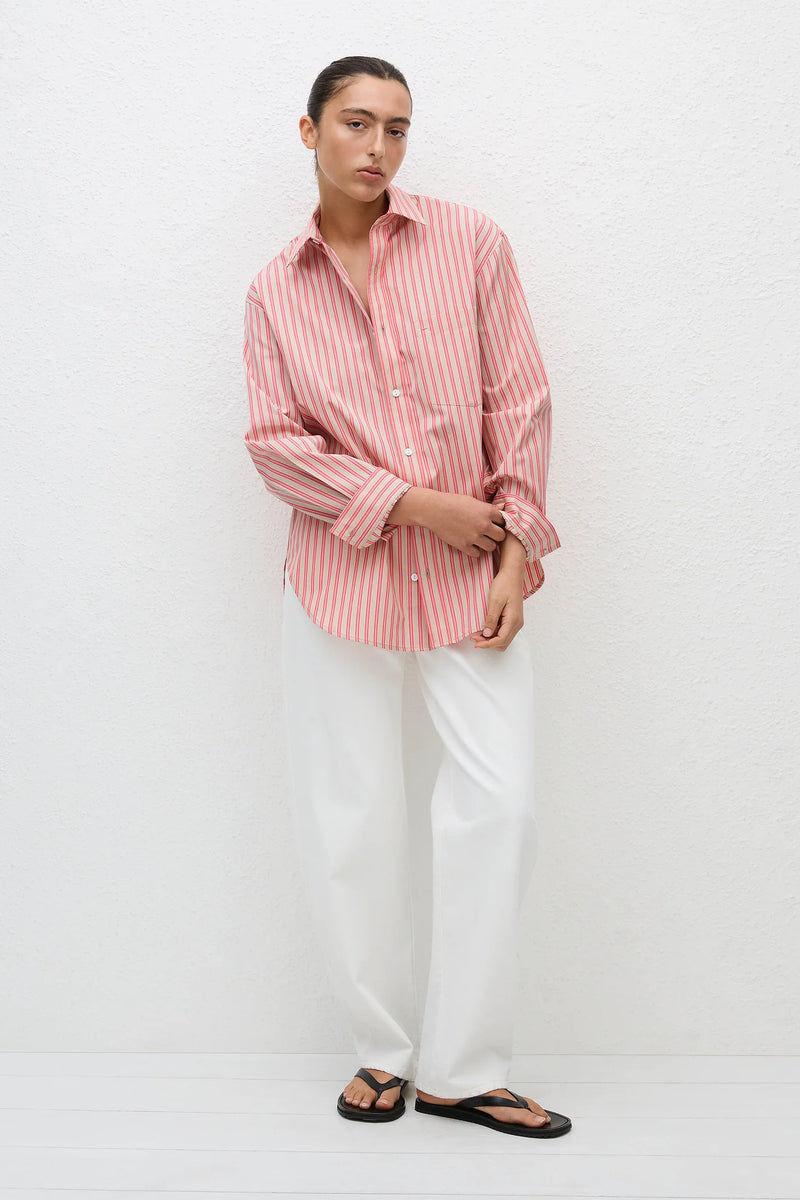CLASSIC STRIPE SHIRT ROSE STRIPE - MATTEAU
