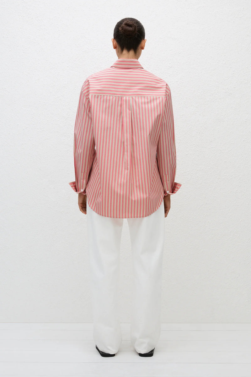 CLASSIC STRIPE SHIRT ROSE STRIPE - MATTEAU