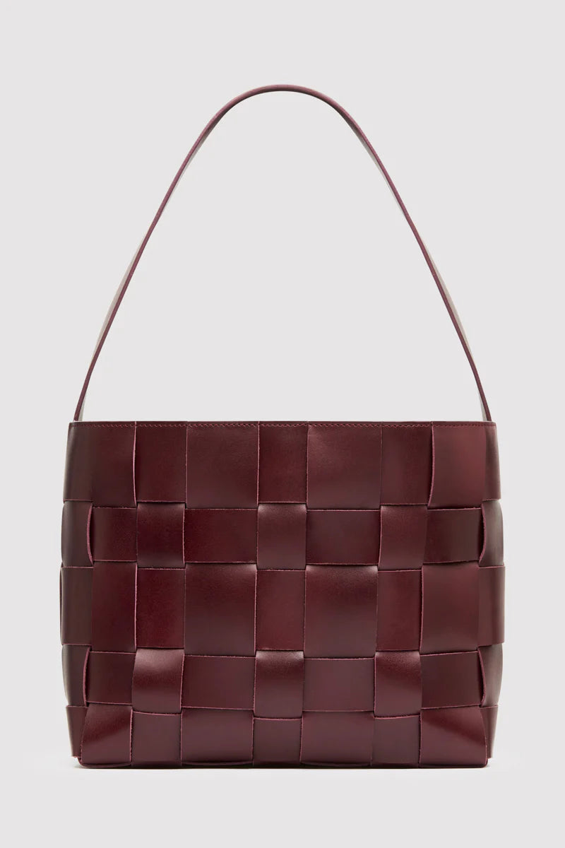 WOVEN MINI TOTE PLUM - ST.AGNI