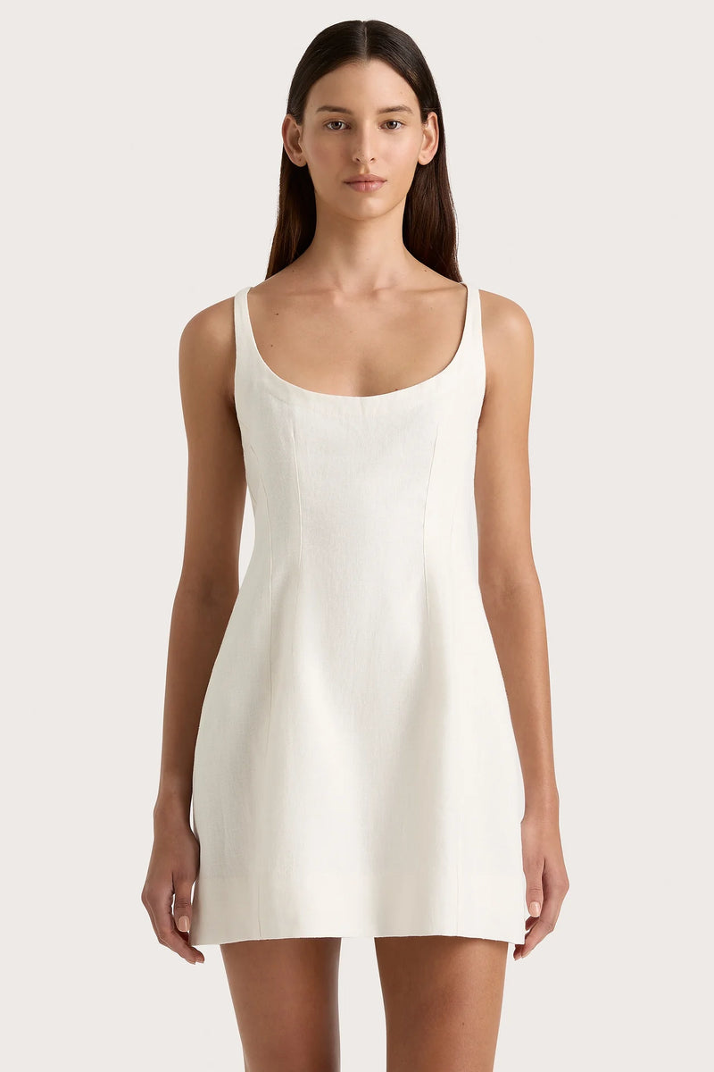 SANNE MINI DRESS WHITE - FAITHFULL THE BRAND