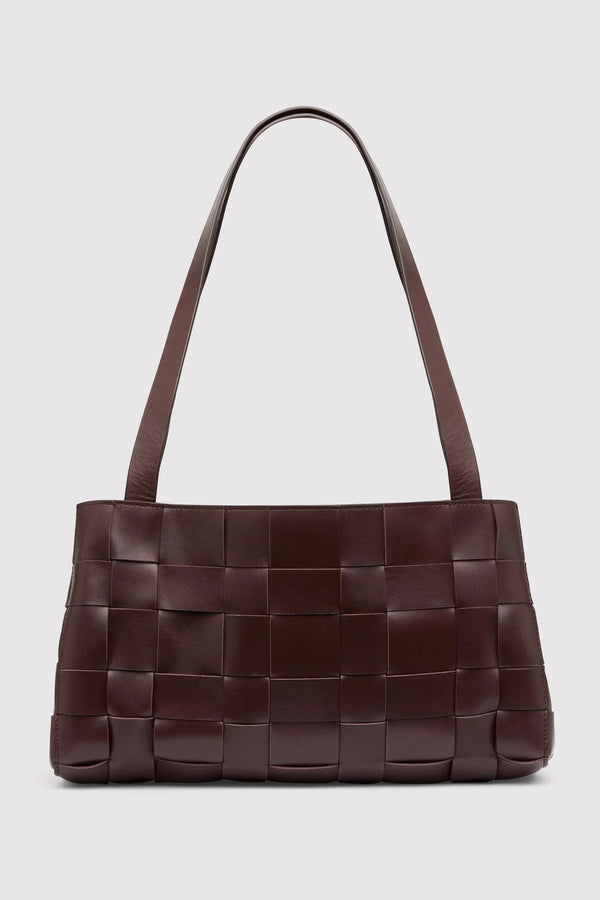 SLIM WOVEN TOTE CHOCOLATE - ST.AGNI