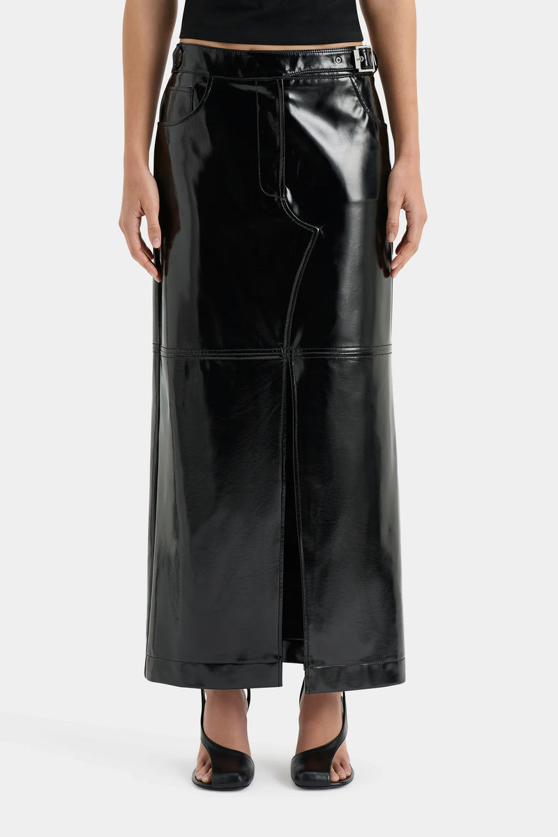 MIDNIGHT MIDI SKIRT BLACK - SIR