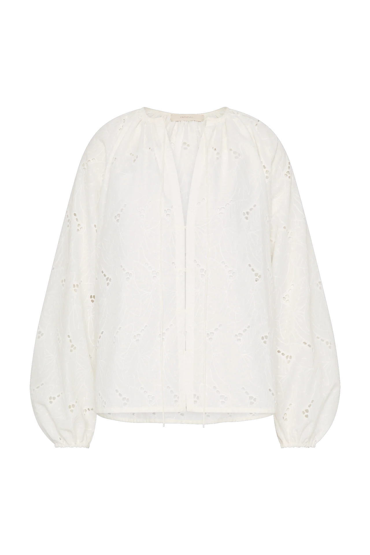 THORA BLOUSE BIRGITTA BRODERIE ANGLAISE WHITE