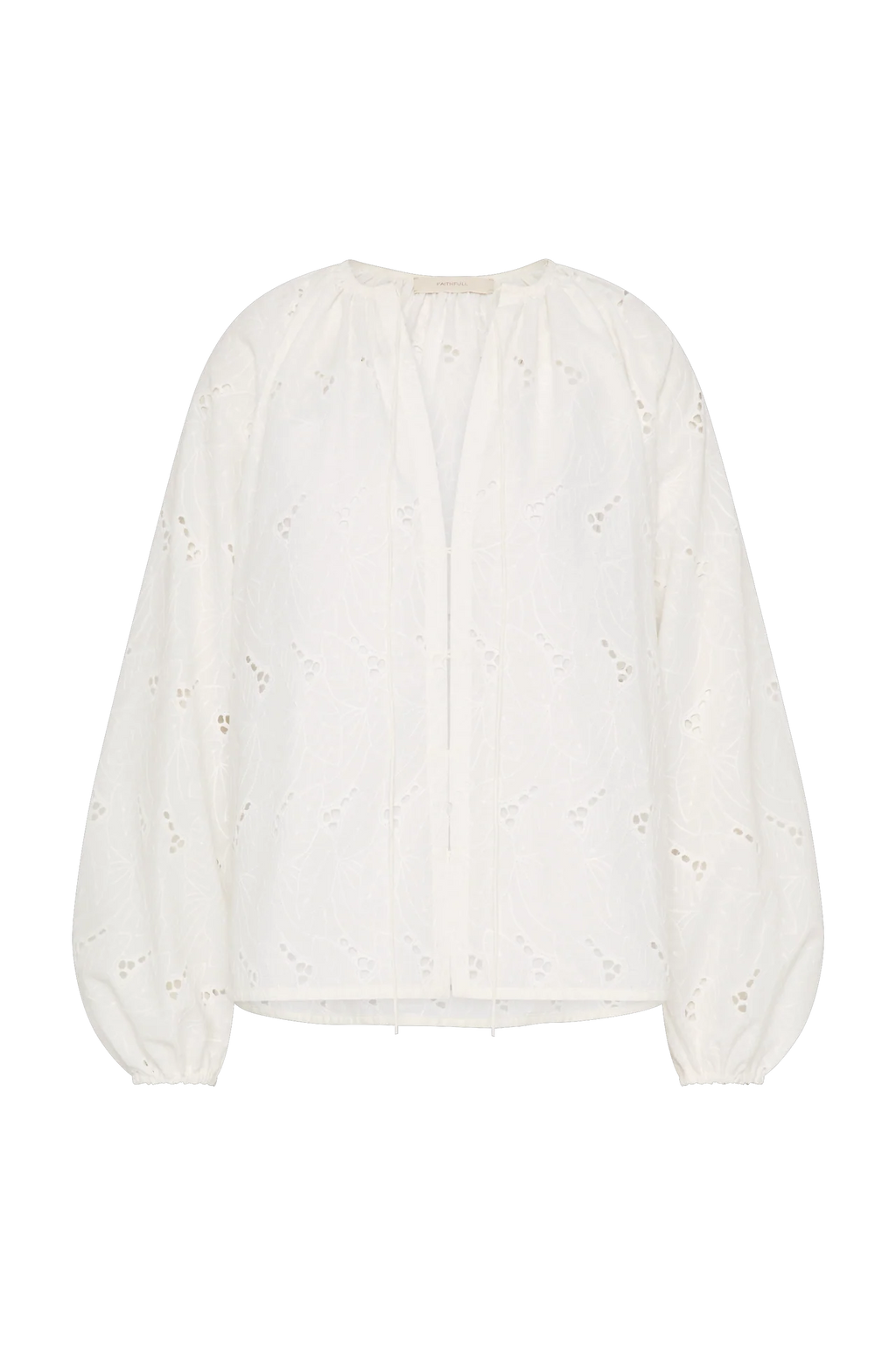 THORA BLOUSE BIRGITTA BRODERIE ANGLAISE WHITE