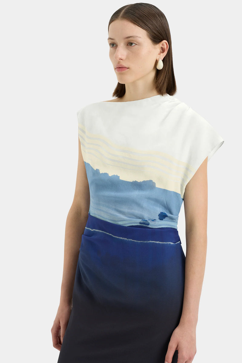 MARINER MIDI DRESS SHORELINE STRIPE - SIR